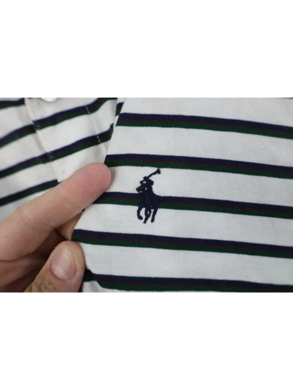 Vintage 90s Polo Golf Ralph Lauren Mens 2XL Striped Soft Cotton Knit Polo Shirt